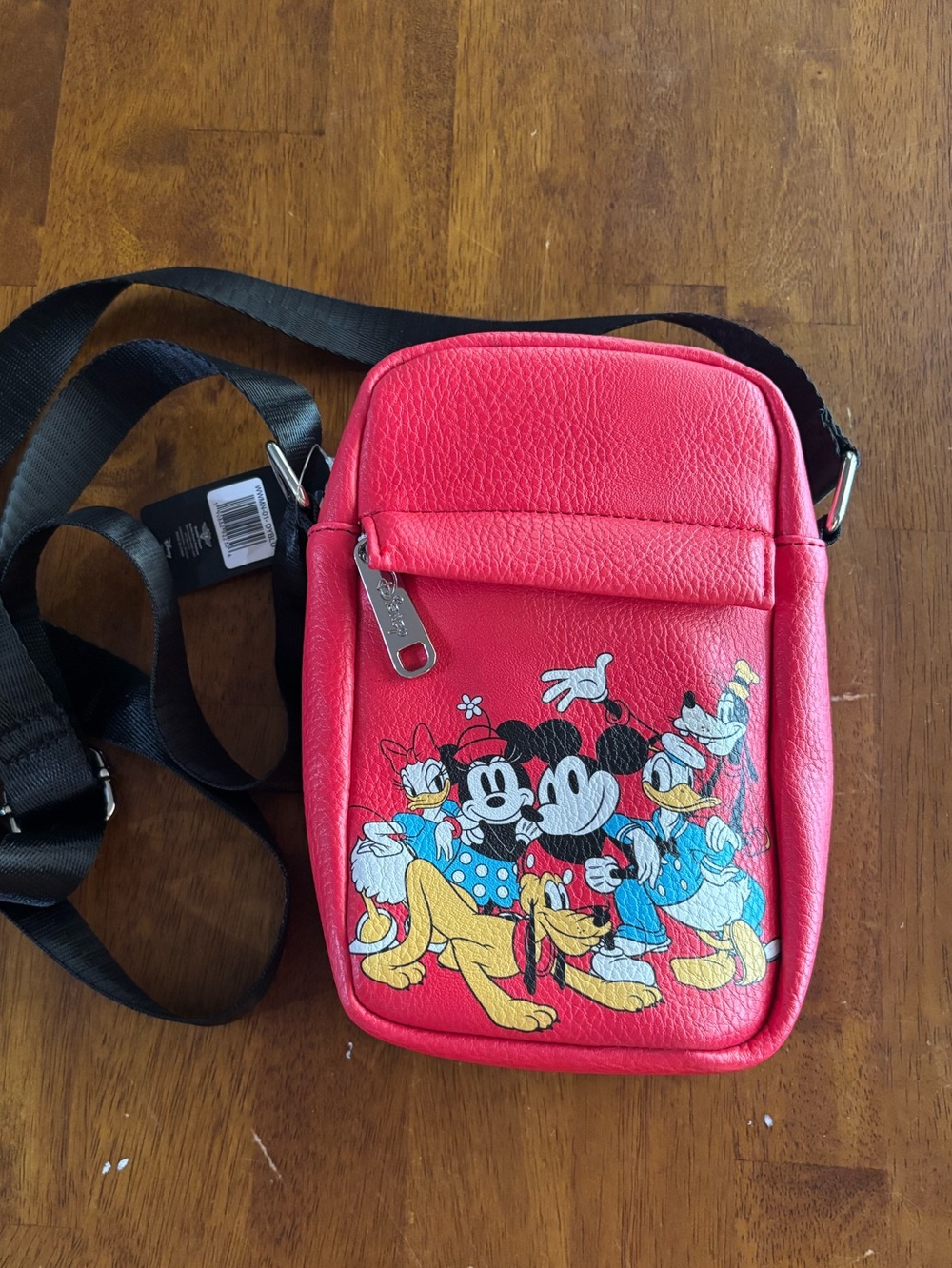 Disney Buckle Down Mickey Crossbody Bag Purse Sensational Six Vegan Leather